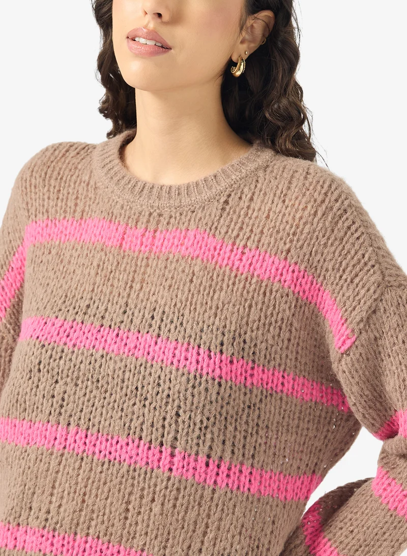 ONLY Striped Knitted Sweater