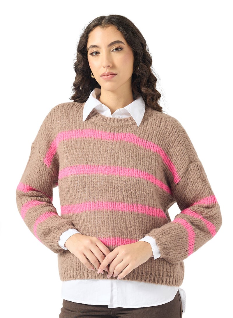 ONLY Striped Knitted Sweater - Image 1