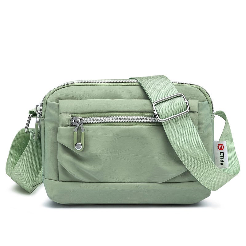 ETidy Nylon Small Womens Crossbody Bag Casual Shoulder Handbag Mini Purse With Adjustable Strap (Green Upgrade) - Image 1