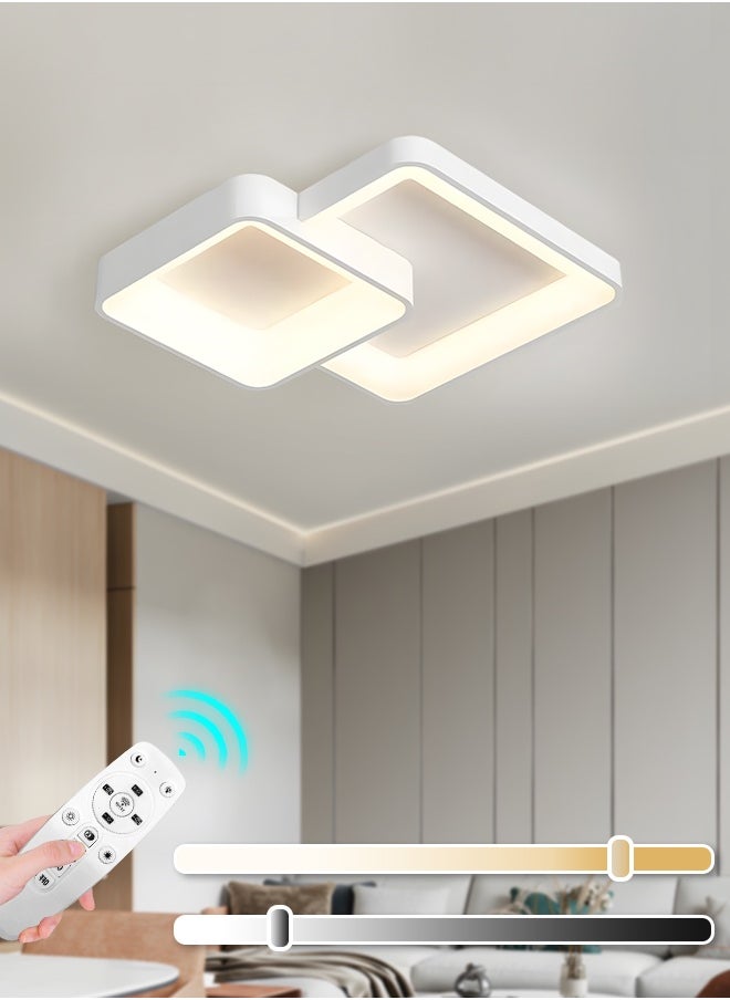 YATAI LIGHTING Modern LED Ceiling Light, 95cm, 36W, Remote Control LED Ceiling Dimmable 3000K-6000K, White Flush Mount Lighting Fixture for Bedroom, Living Room, Library  - Image 1
