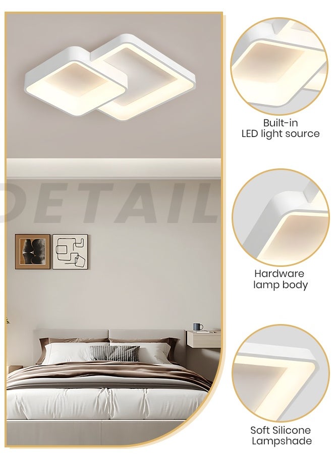 YATAI LIGHTING Modern LED Ceiling Light, 95cm, 36W, Remote Control LED Ceiling Dimmable 3000K-6000K, White Flush Mount Lighting Fixture for Bedroom, Living Room, Library  - Image 4