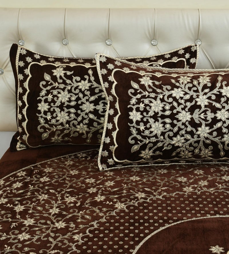 jayvaam Luxury Velvet Bedsheet – King Size Luxury Bed Sheet – Ultra Soft, Cozy & Warm Bedding for Bedroom – Hypoallergenic & Elegant Velvet Texture (Crystal 01 Coffee 100X100, Velvet Bedsheet) - Image 3