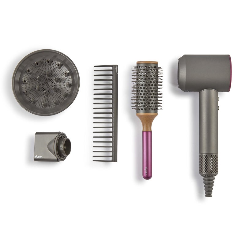 Casdon 73252 Dyson Supersonic Styling Set | Interactive Toy Hairdryer for Children Aged 3 Years & Up | Looks and Works Like The Real Thing, Grey - Image 1