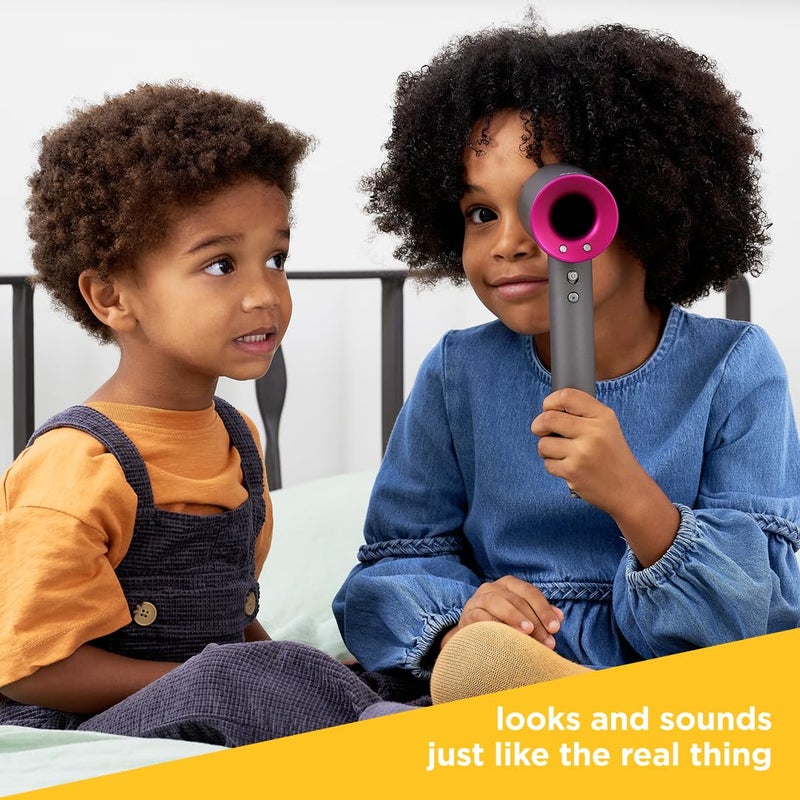 Casdon 73252 Dyson Supersonic Styling Set | Interactive Toy Hairdryer for Children Aged 3 Years & Up | Looks and Works Like The Real Thing, Grey - Image 4