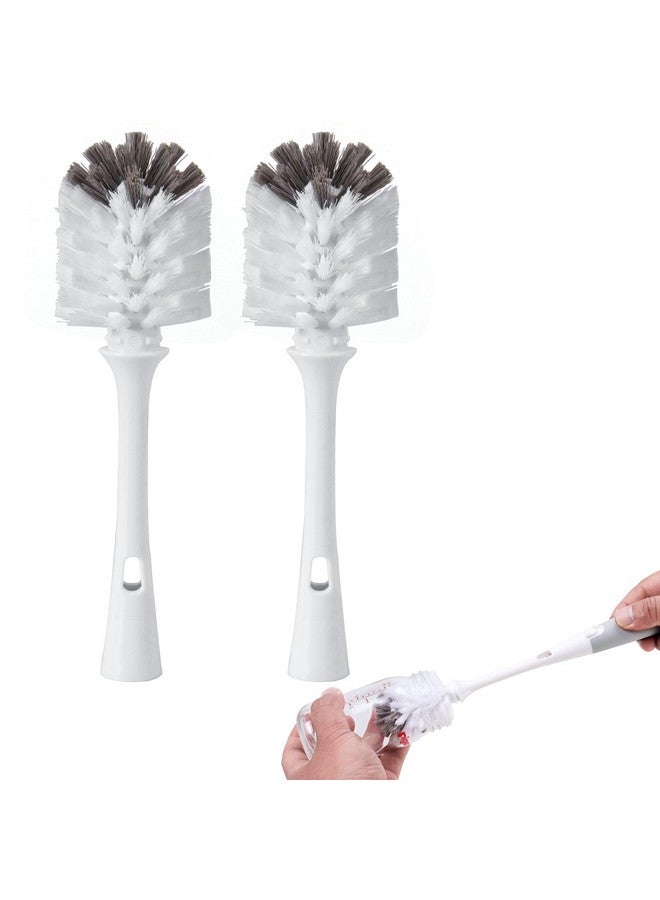 UXIETIN رأس استبدال فرشاة الزجاجات متوافق مع OXO، رأس إعادة تعبئة فرشاة الأطباق المرنة متوافق مع OXO، 2 قطع، حجم كبير (رأس الفرشاة فقط، المقبض غير مشمول) - Image 1