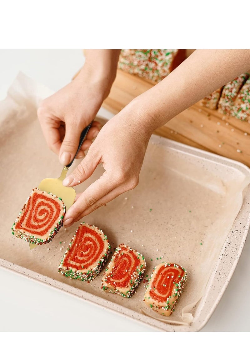 مجموعة من قطعتين سكين وطبق تقديم لكعكة الزفاف على شكل رخامي سكين زبدة، مجرفة بيتزا، مجرفة كيك، اكسسوارات منزلية، ملحقات أدوات المائدة المطبخ، أدوات تقديم الطعام (أسود) - Image 4