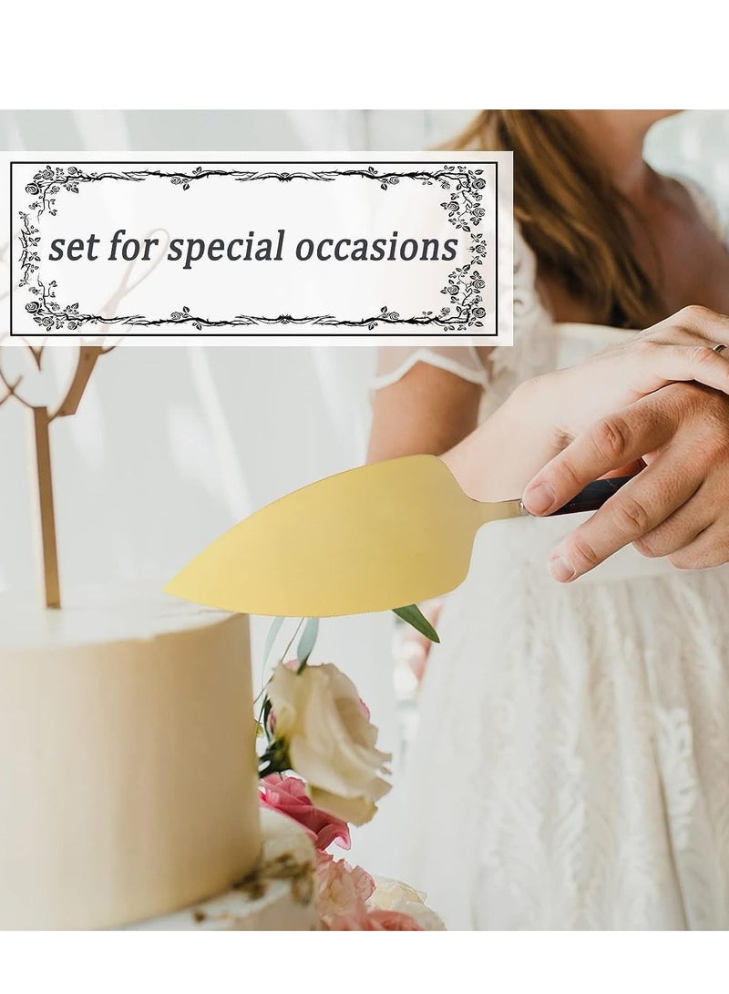 مجموعة من قطعتين سكين وطبق تقديم لكعكة الزفاف على شكل رخامي سكين زبدة، مجرفة بيتزا، مجرفة كيك، اكسسوارات منزلية، ملحقات أدوات المائدة المطبخ، أدوات تقديم الطعام (أسود) - Image 5