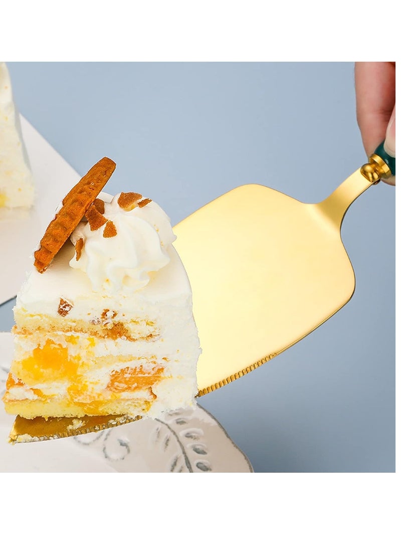 مجموعة من قطعتين سكين وطبق تقديم لكعكة الزفاف على شكل رخامي سكين زبدة، مجرفة بيتزا، مجرفة كيك، اكسسوارات منزلية، ملحقات أدوات المائدة المطبخ، أدوات تقديم الطعام (أسود) - Image 2