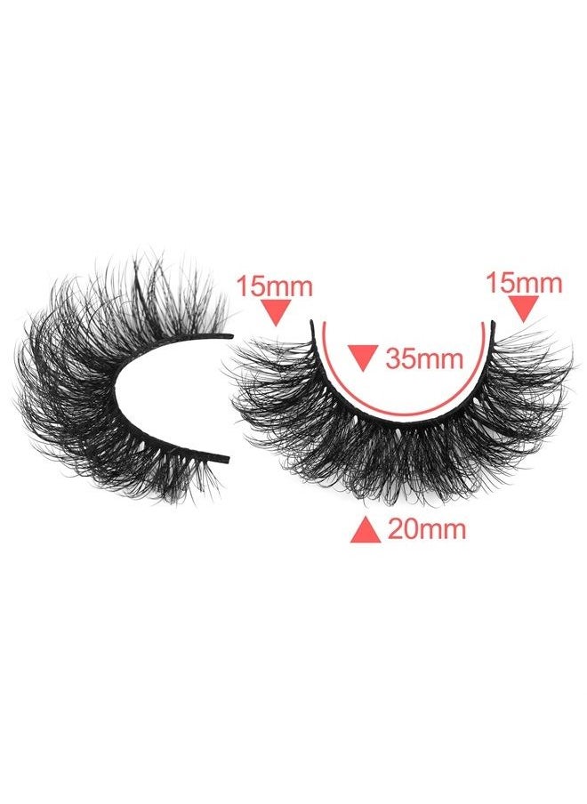 ALICROWN HAIR False Eyelashes Fluffy Lashes Mink Wispy Thick Volume Eye Lashes Curly Strip Lashes Extensions Natural Dramatic 20MM Long 7 Pairs Fake Eyelashes Pack  - Image 4