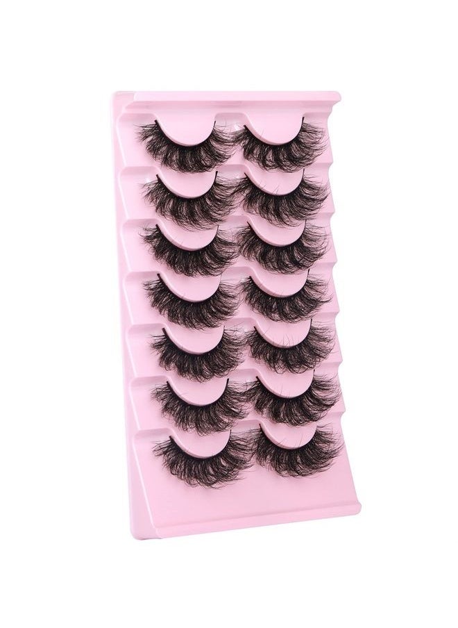 ALICROWN HAIR False Eyelashes Fluffy Lashes Mink Wispy Thick Volume Eye Lashes Curly Strip Lashes Extensions Natural Dramatic 20MM Long 7 Pairs Fake Eyelashes Pack  - Image 5
