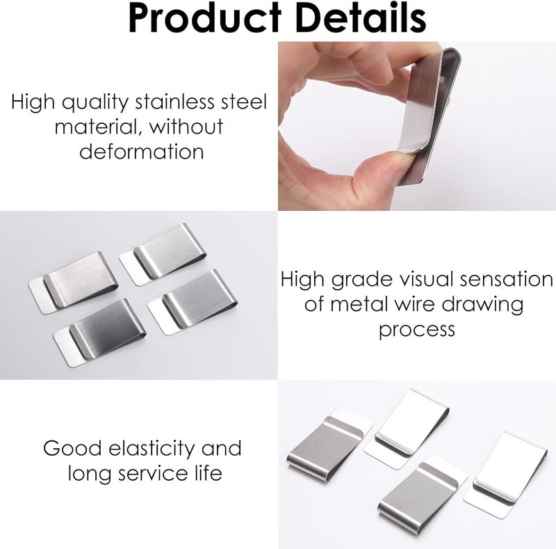 Titanium Wallet: Slim Minimalist Design - Integrated Money Clip, 4-Pack Silver Titanium Card Holder for Modern Men, Graduation or Birthday Gifts - Image 3