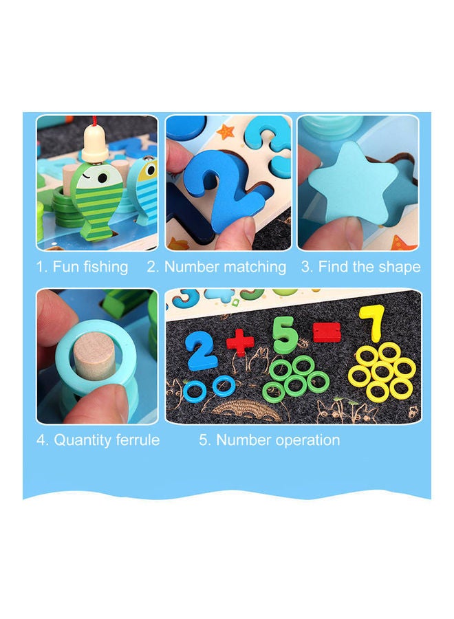 Wooden Number Early Learning Puzzle Multicolour - Image 2