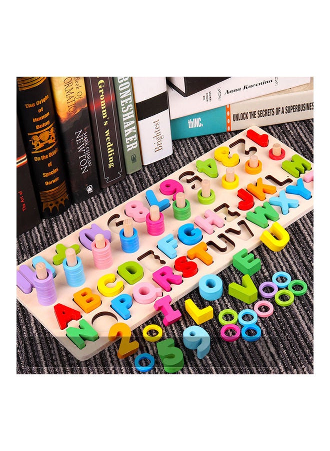 Wooden Number Early Learning Puzzle Multicolour - Image 1