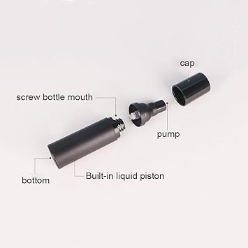 Upstore 3 Pcs 30ml 1oz Black Plastic Airless Pump Bottles Travel Vacuum Lotion Dispensers Refillable Cosmetic Containers for Foundation Cream Essential oil Serum - Image 2