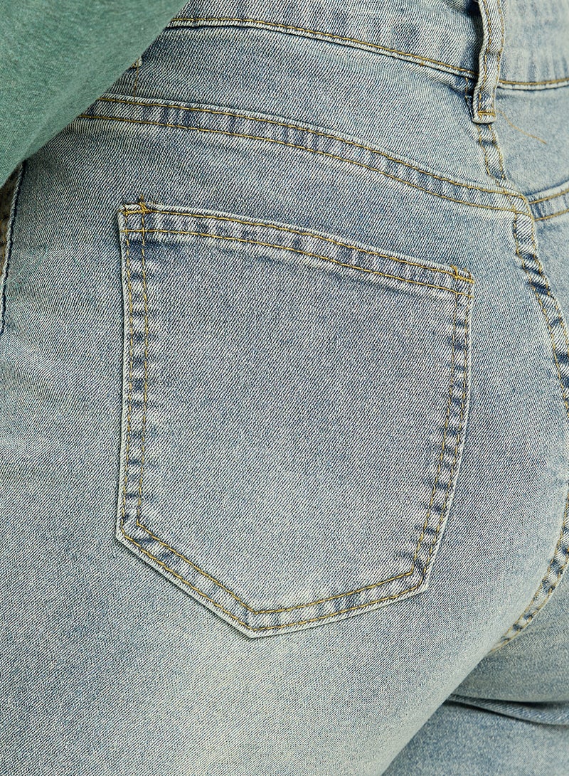 جينجر جينز قصير مستقيم بخصر عالٍ - Image 5