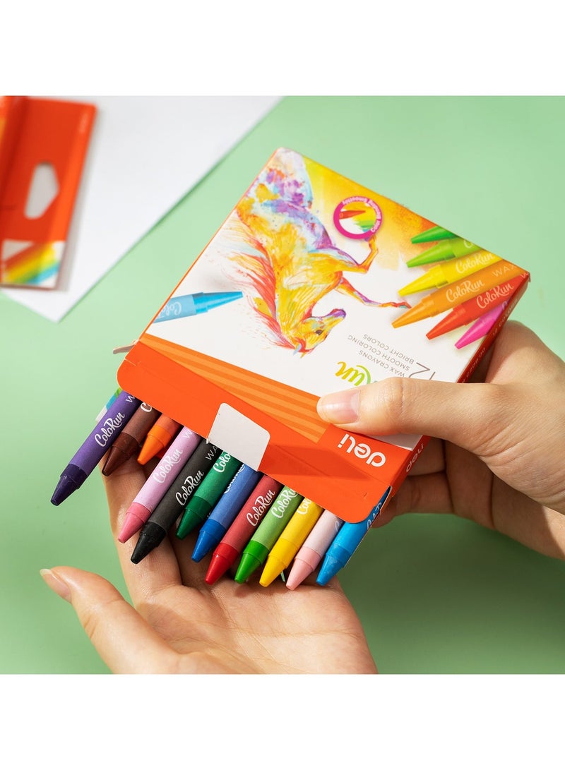 Deli EC20820 Wax Crayons - 24 colors – Ideal for kids’ art projects, school activities, and creative coloring at home - Image 4