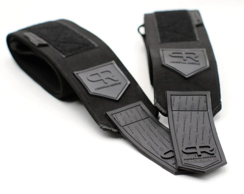 PR Personal Record Elbow Wraps for Weightlifting - Heavy Duty Construction, 25% More Elasticity, Reinforced Stitching, Extra Wide Fastener, Easy to Adjust, All Black - Image 5