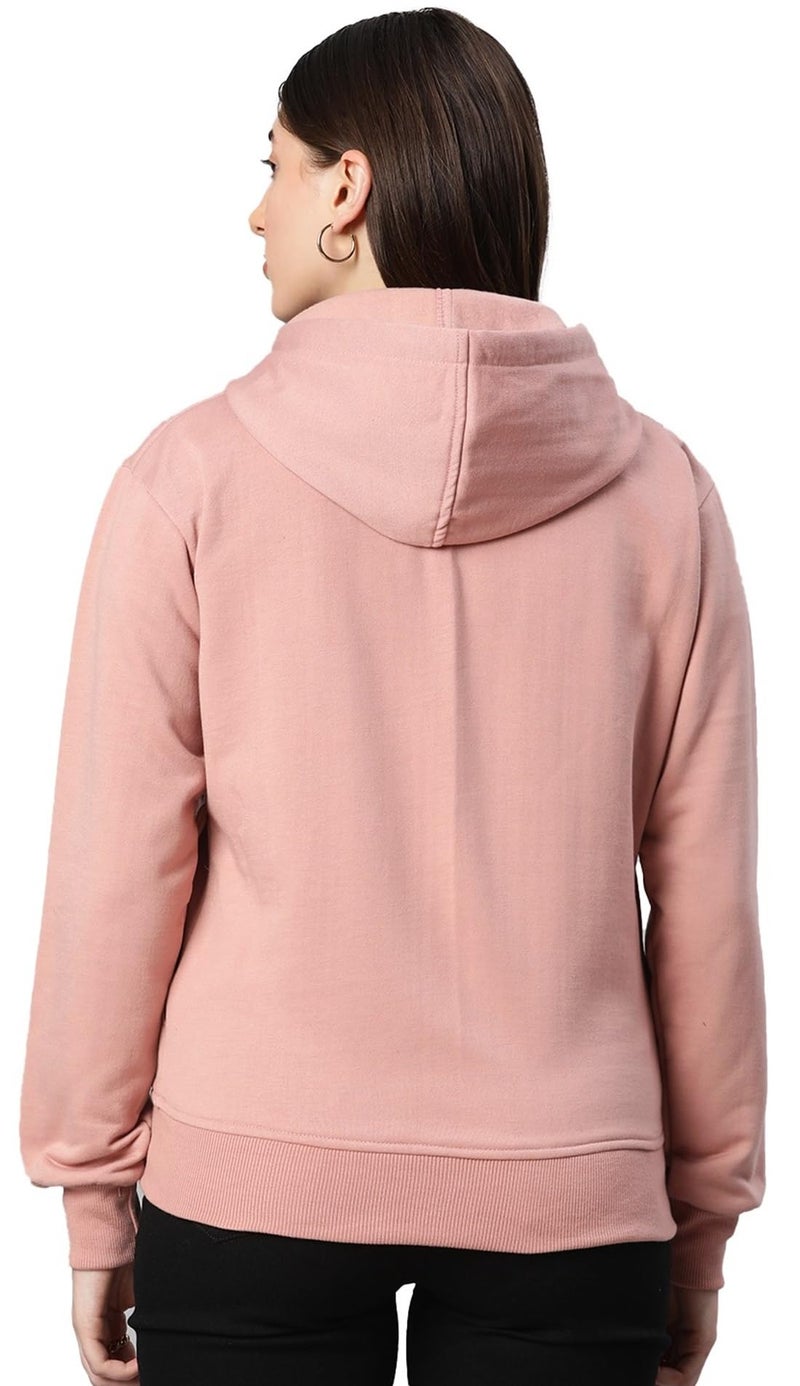 ADBUCKS Sweatshirts for Women Stylish Winter | Women Sweatshirt for Winter Stylish | Fleece Hoodie for Womens Peach - Image 3