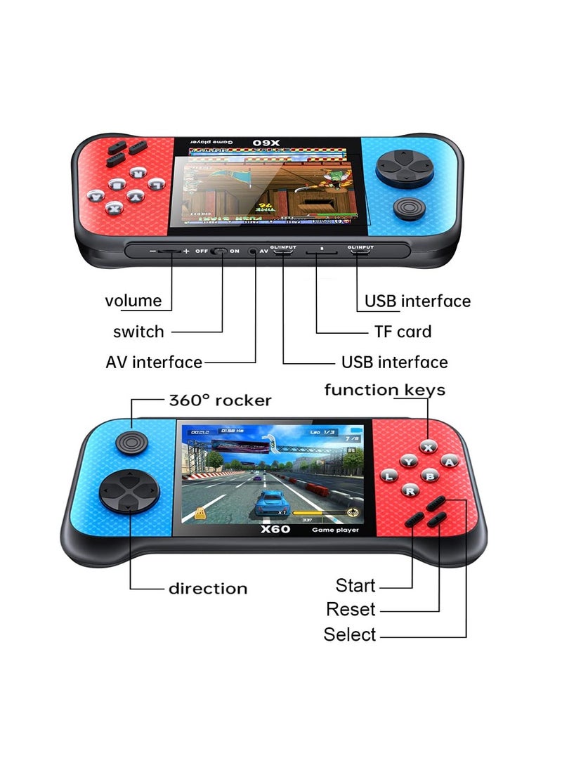 Excefore - Retro Handheld Game Console for Kids Adults, Mini Game Player Preload 4849 Games, 3.5'' Display Portable Game Machine with 2 Gamepads, Support 2 Players Save Progress and Connect to TV - Image 1