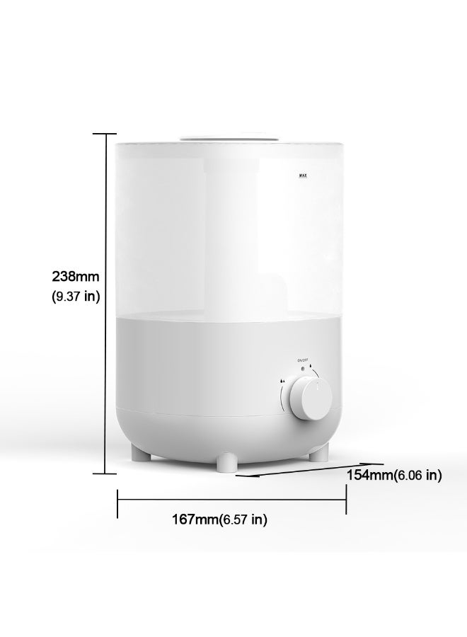 iTOMA 2L Humidifiers for Bedroom Baby Room, Cool Mist Humidifier for Home, Office & Plant, Auto-Off, Quiet Operation with 360° Rotation Nozzle White - Image 2