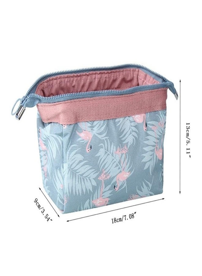 AASHRIT Naylon Cosmetic Toiletry Makeup Pouch with Portable Travel Multipurpose Water-Resistant Zipper Makeup Brush Bags - Flamingo ASPF-20 - Image 2
