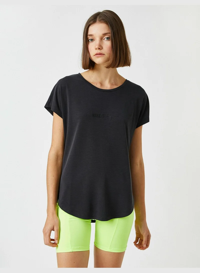 KOTON Slogan Printed T-Shirt