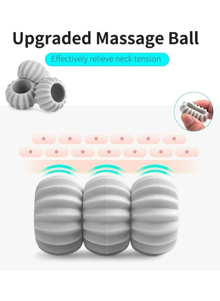 Neck massager neck roller Neck and Shoulder Handheld Massager with 6 Balls Massage Point Neck Pain Relief Massager for Deep Tissue in Neck Back Shoulder Waist and Legs (Pink) - Image 4