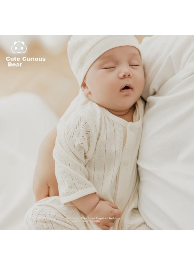 Good bear Guaiqi Bear Modal Baby Romper Summer Thin Pajamas Baby Long Sleeve Home Wear Climbing Suit Air Conditioning Suit Newborn - Image 2