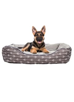 NNC PETS Orthopedic Plush Dog Bed for Small & Medium Dogs, Soft & Washable Pet Bed with Removable Cushion, Non-Slip Bottom, Ideal for Indoor, 80 cm Soft Dog Bed, Calming Pet Mattress, Washable Cushion, (Grey)  - Image 1