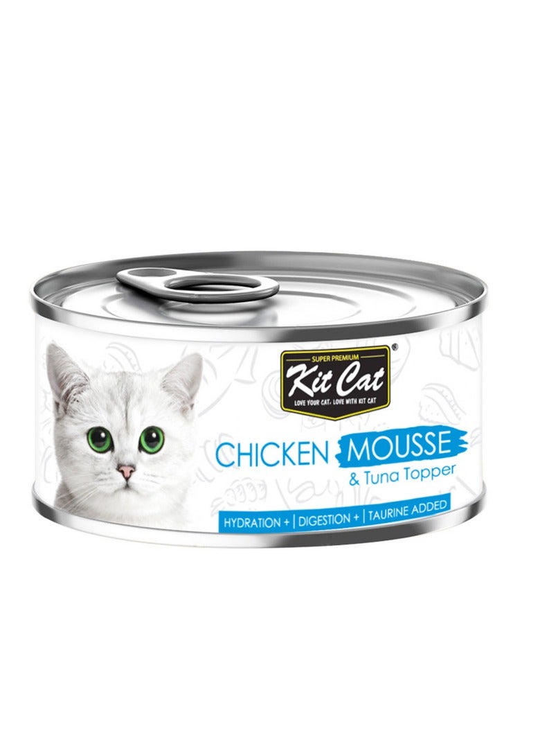 كيت كات موس الدجاج مع التونا للقطط، 80 جرام