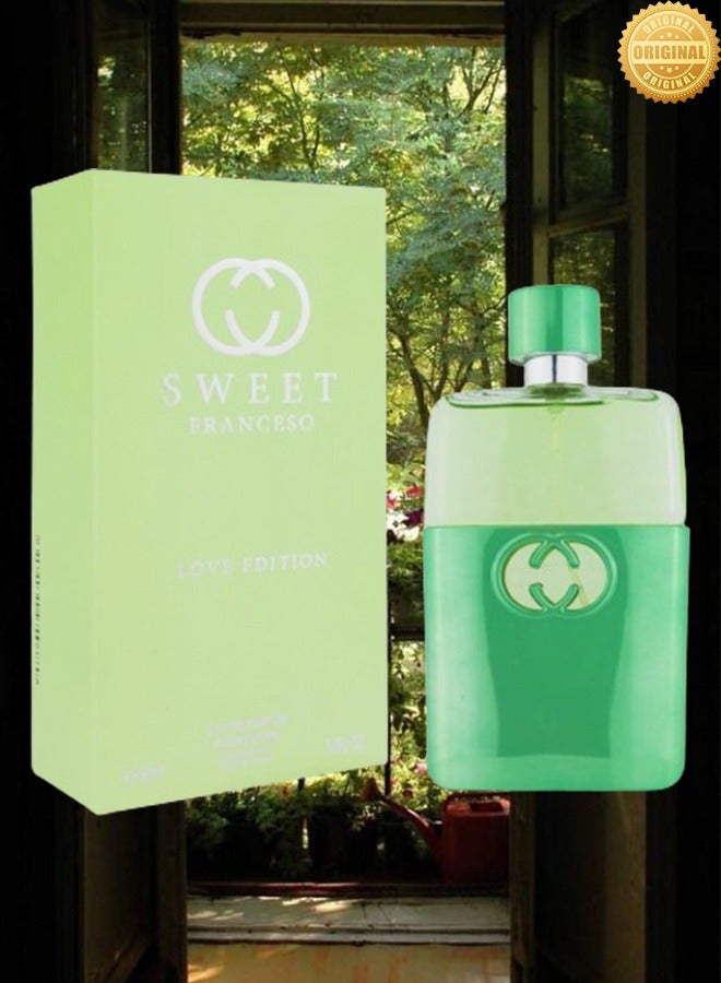 Love 2 Pieces Sweet Franceso Love Edition Green Perfume 90ml EDP - Image 2