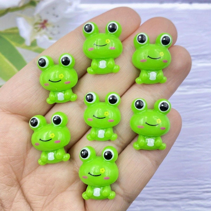 20pcs Cartoon Frog Resin Ornaments Modern Mini Desktop Decor For Scrapbooks - Image 5