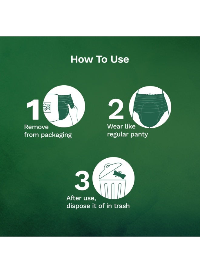 بيساف بي سيف سراويل نسائية لاستخدام مرة واحدة، مقاومة للتسرب، سراويل داخلية للدورة الشهرية لتدفق الدم الغزير، سهلة الارتداء توفر حماية 360 درجة، راحة طوال الليل، خالية من السموم ولا تسبب حساسية، 4 كلوتات - مقاس S-M  - عبوات من 2 - Image 5