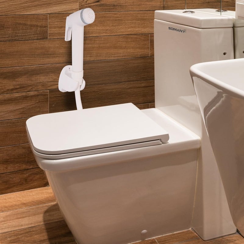 Somany Bathware Optimus ABS White Polished Health Faucet With 1 Meter Tube - Image 2