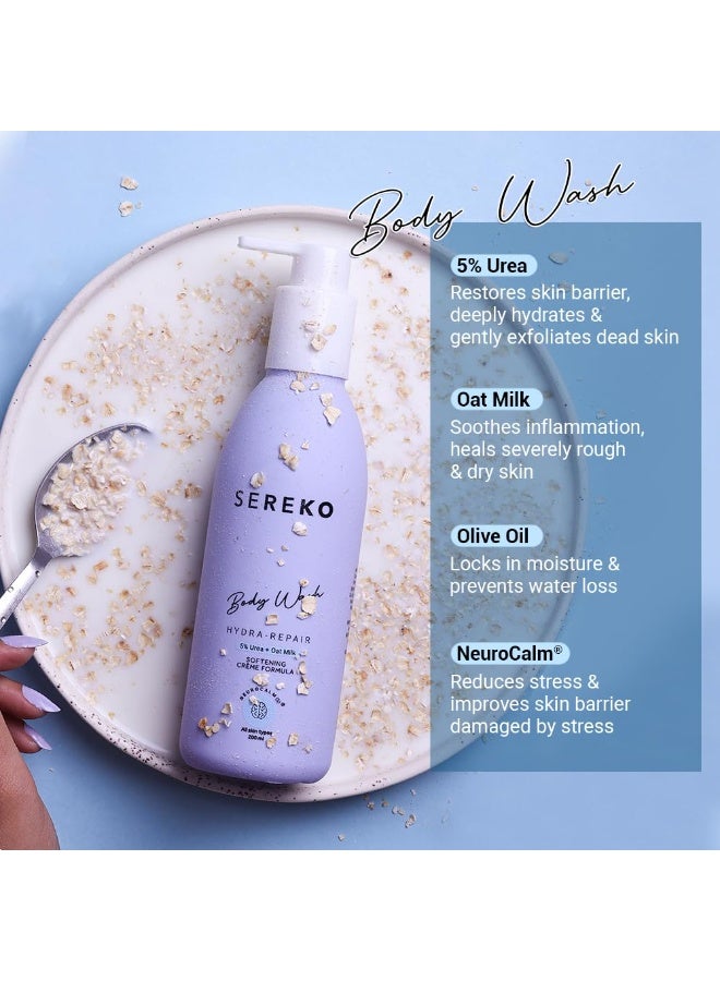 Sereko Hydra Repair Body Wash and Hydra Repair Body Lotion| 48H Body Wash and Lotion Combo | Urea Treatment for Strawberry Legs, Detan, Rough Bumpy Skin 200 ml (Pack of 2) - Image 4