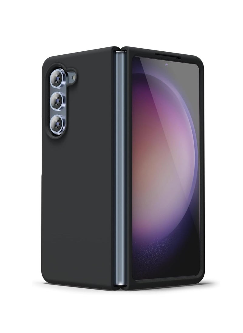 Aookay - Case for Samsung Galaxy Z Fold 6 with Liquid Silicone Grip, Ultra-Thin Soft Rubber, Solid Color Smooth Gel Shell, Matte Solid Color Protective Shockproof Case For Z Fold 6 (Black) - Image 1