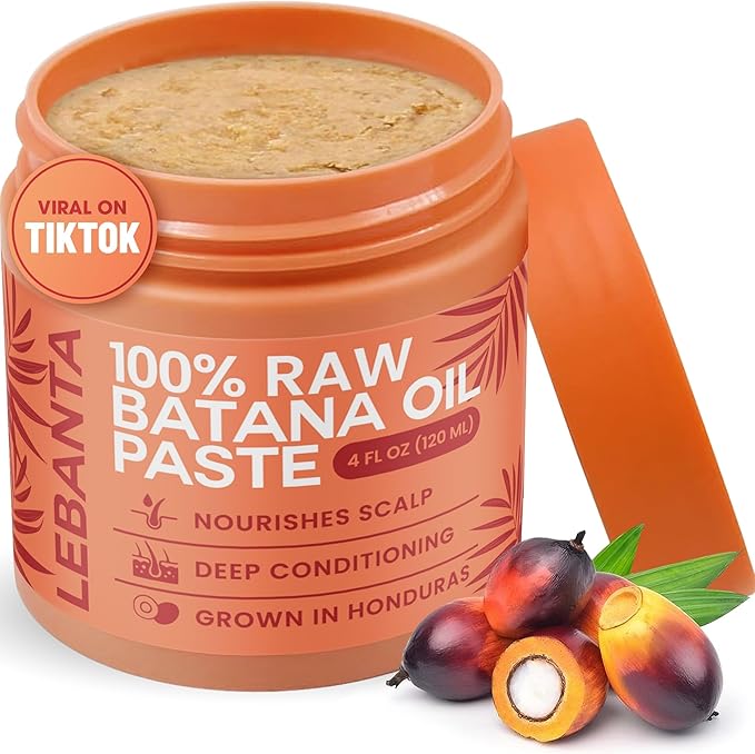 Lebanta Raw Batana Oil for Hair, 100% Pure Organic Cold Pressed Unrefined Batana Oil from Honduras for Thick, Strong Hair & Scalp Mask, 4 oz - Image 1