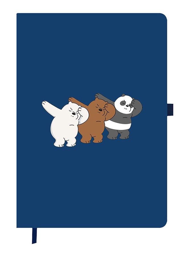 Theodor Designer A5 Thick Blue Hardcover Notebook Panda Dance - Image 1