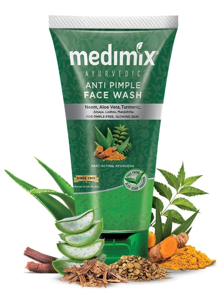 Medimix Ayurvedic Anti Pimple Face Wash With Essential Herbs 150ml  - Image 2