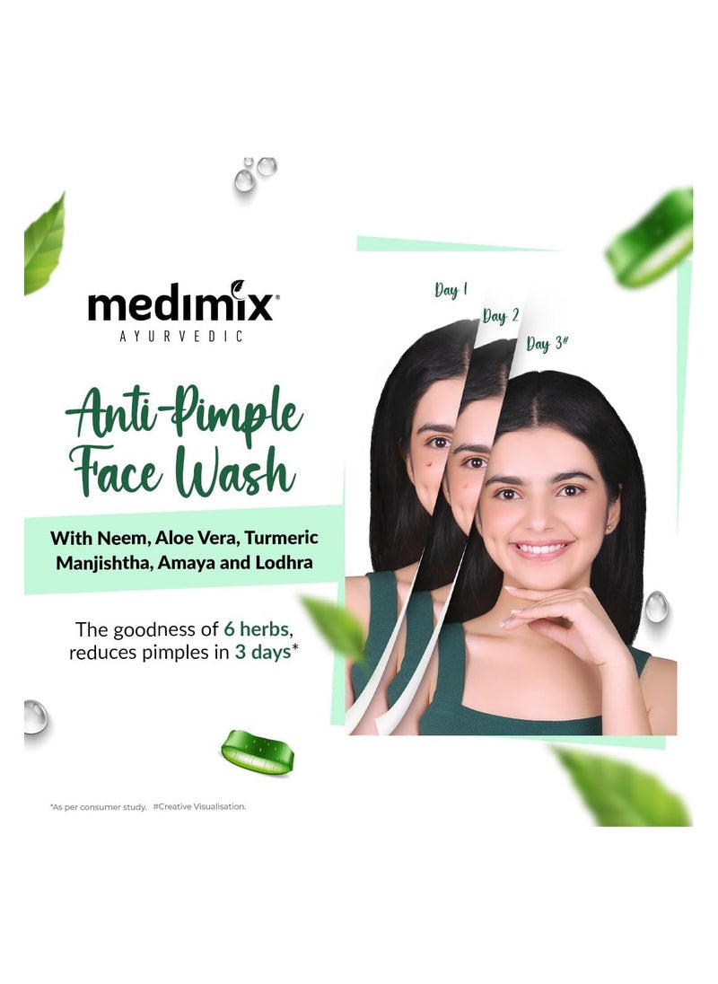 Medimix Ayurvedic Anti Pimple Face Wash With Essential Herbs 150ml  - Image 5