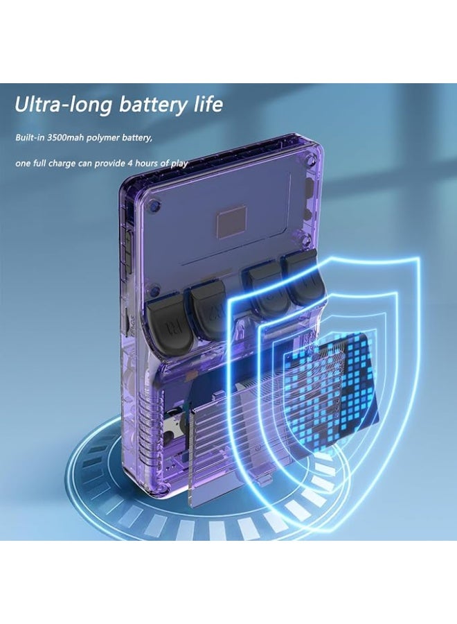 Portable Handheld Gaming Console, 3.5-Inch IPS Display, 128GB Storage with 20,000+ Pre-loaded Classic Games, Retro Open-Source System, Transparent Purple - Image 4