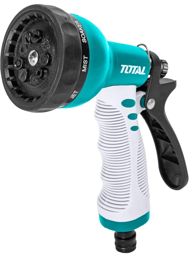 توتال فوهة رش مياه لخرطوم الحديقة ومزودة بـ 9 أنماط من توتال - Image 1
