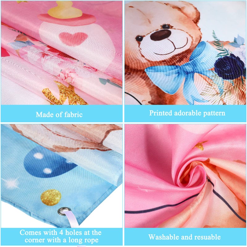 Charnoel 39 Pieces Gender Reveal Banner and Balloon Set Gender Reveal Party Decorations Boy or Girl Yard Sign Banner with Blue and Pink Balloons Party Decoration for Baby Shower - Image 3