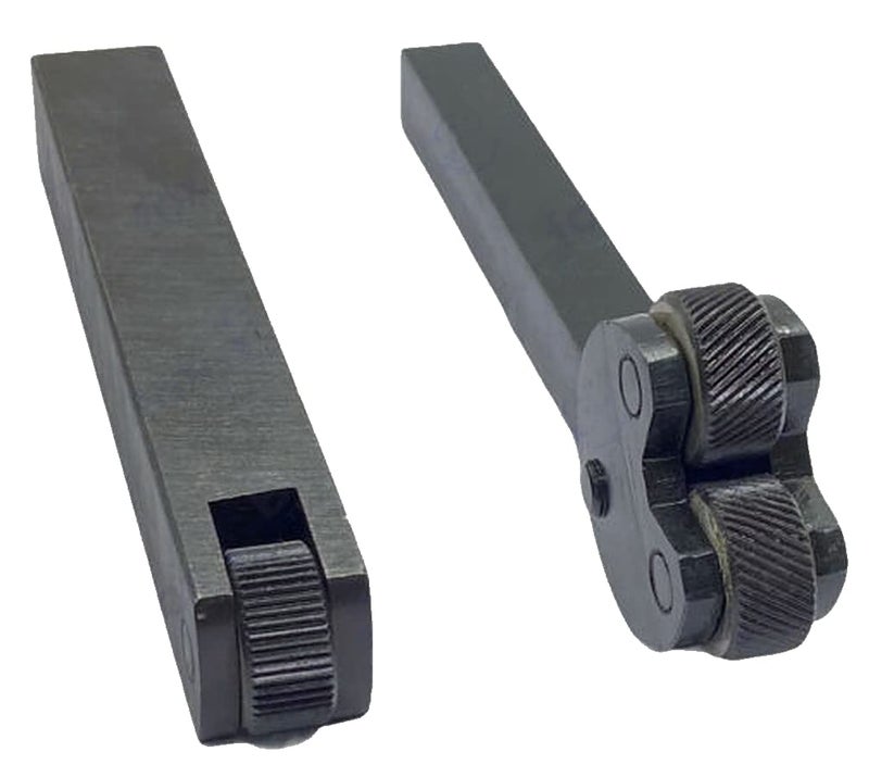 Knurling Tool Set of 2 Single Knurl Tool & Knurling Tool Pivot Head for Lathe Double Head Adjustable  - Image 1