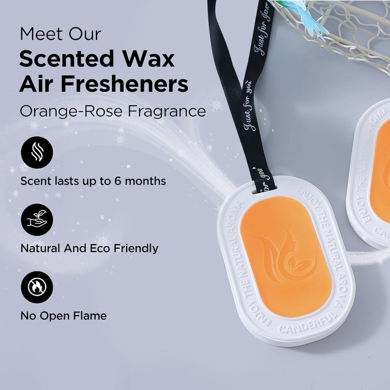 Homestic Homestic Wax Air Wardrobe Freshener Pack of 2 Orange Fragrance 45g Each Lasts Up to 6 Months Air Freshener for Home Drawer Closet Cars Wardrobe Natural and Eco Friendly  - Image 2