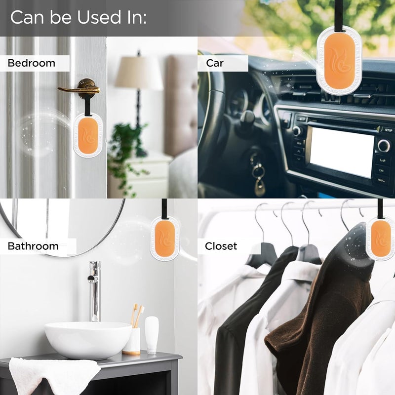 Homestic Homestic Wax Air Wardrobe Freshener Pack of 2 Orange Fragrance 45g Each Lasts Up to 6 Months Air Freshener for Home Drawer Closet Cars Wardrobe Natural and Eco Friendly  - Image 4
