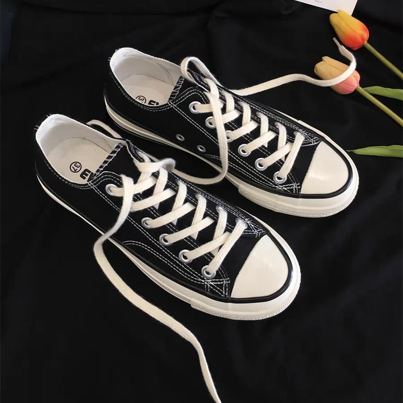 أحذية قماشية غير محددة الجنس طراز السبعينات 1970 باللون الأسود - Image 2