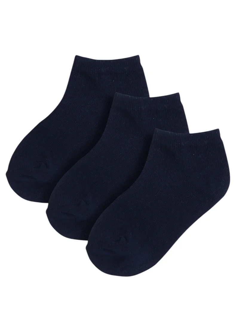 victor and jane Boys 3 Pairs Plain Ankle Length School Socks