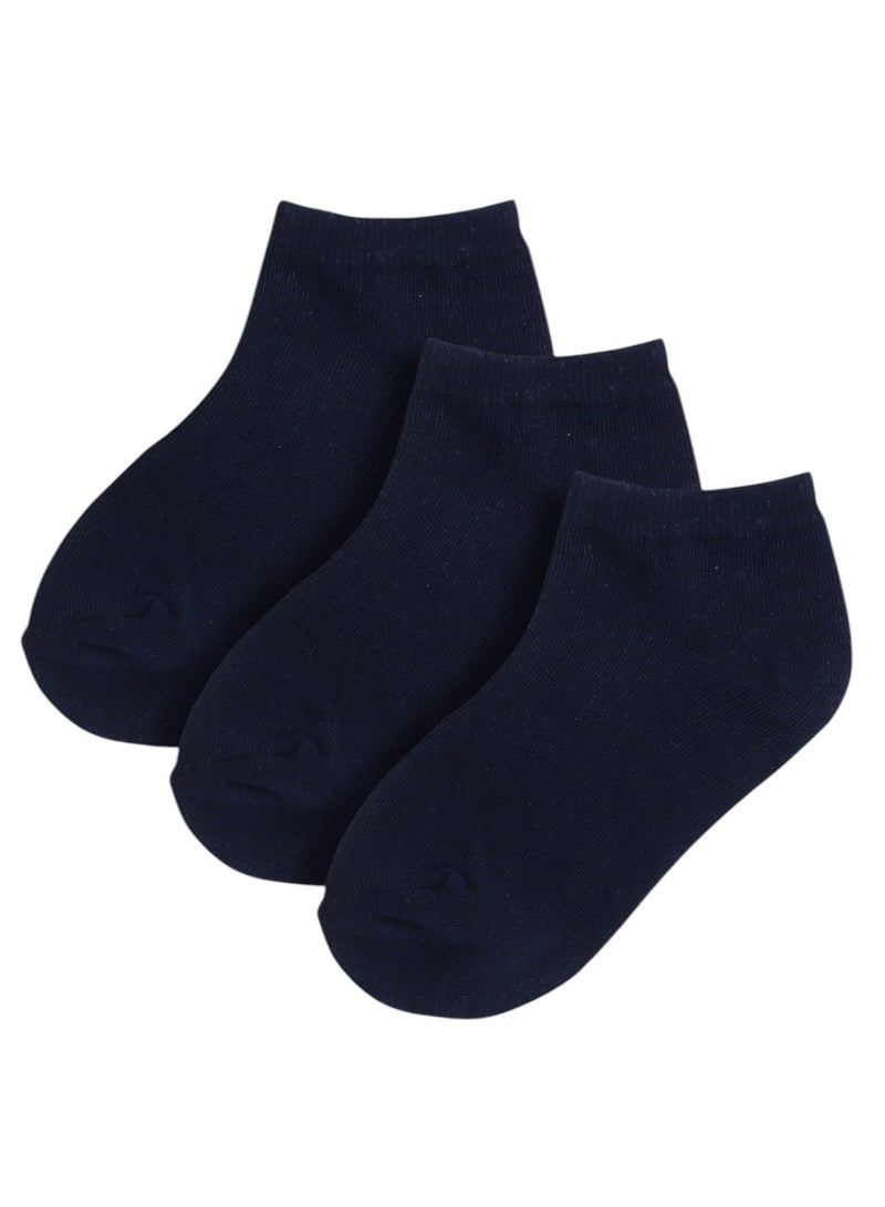 victor and jane PACK OF 3 PLAIN ANKLE LENGTH SCHOOL SOCKS - Image 1