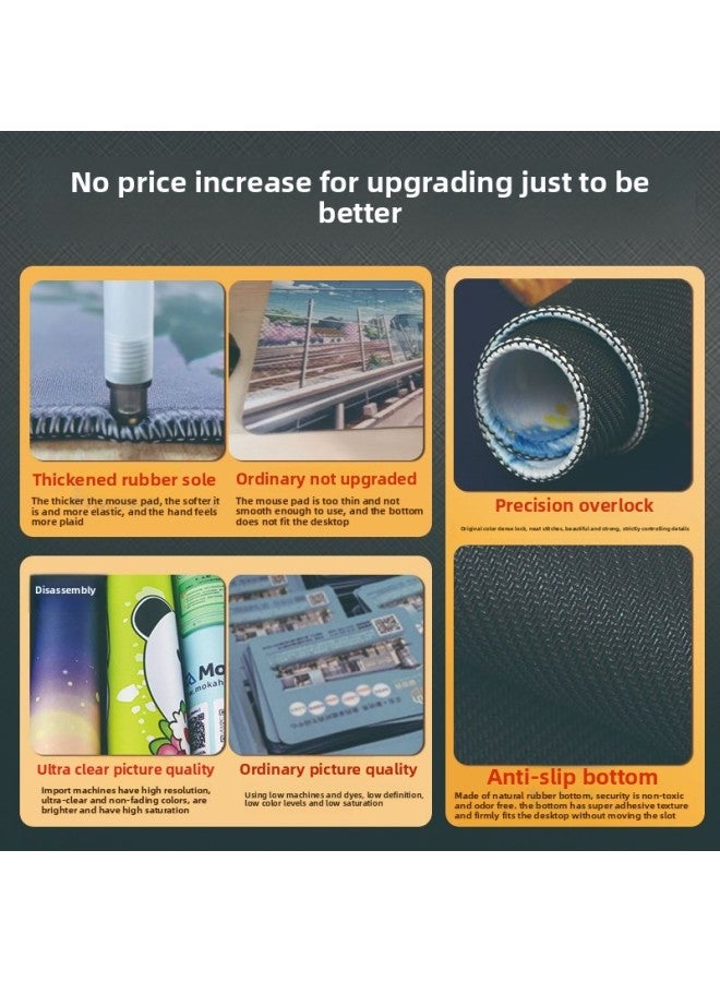 Special Marble Texture Mouse Pad Round Small Precision Lock Edge Electronic Competition Non-slip Office Mat Wholesale-Color:240*200*1.5mm-Pattern:Jinzi  - Image 4